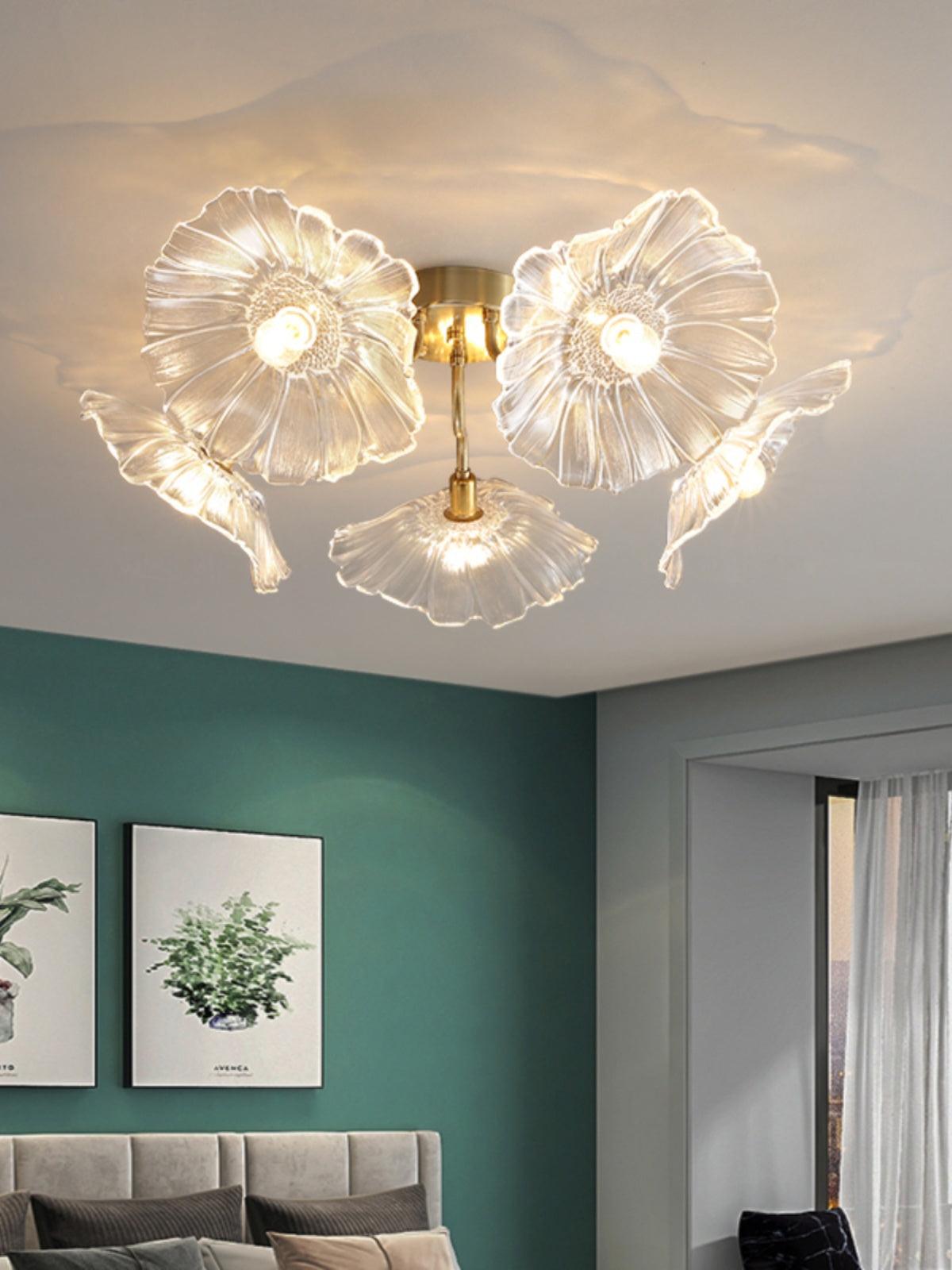 Lotus Leaf Glass Ceiling Lamp by FIFTH & BEAM — product view 20