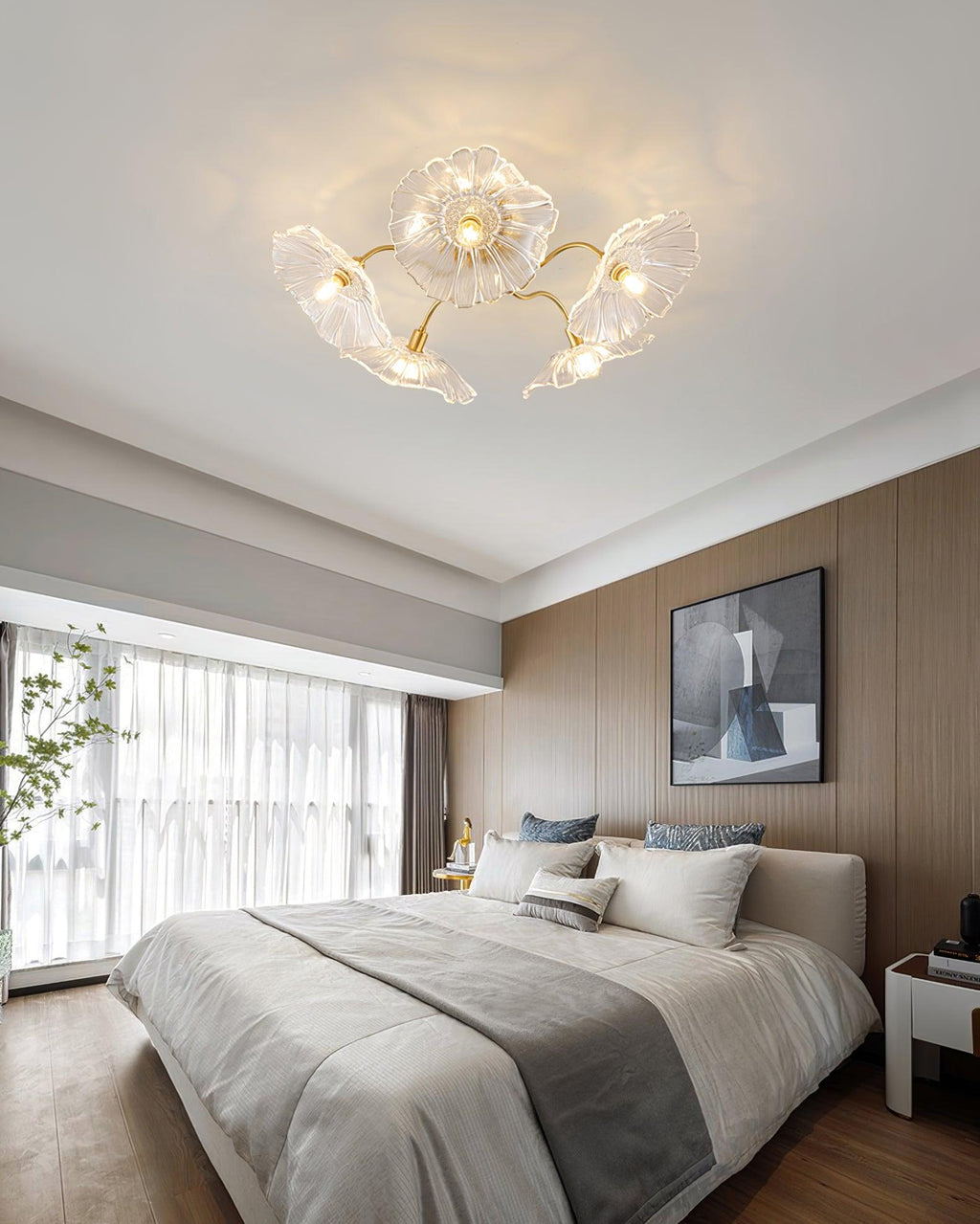 Lotus Leaf Glass Ceiling Lamp by FIFTH & BEAM — product view 26