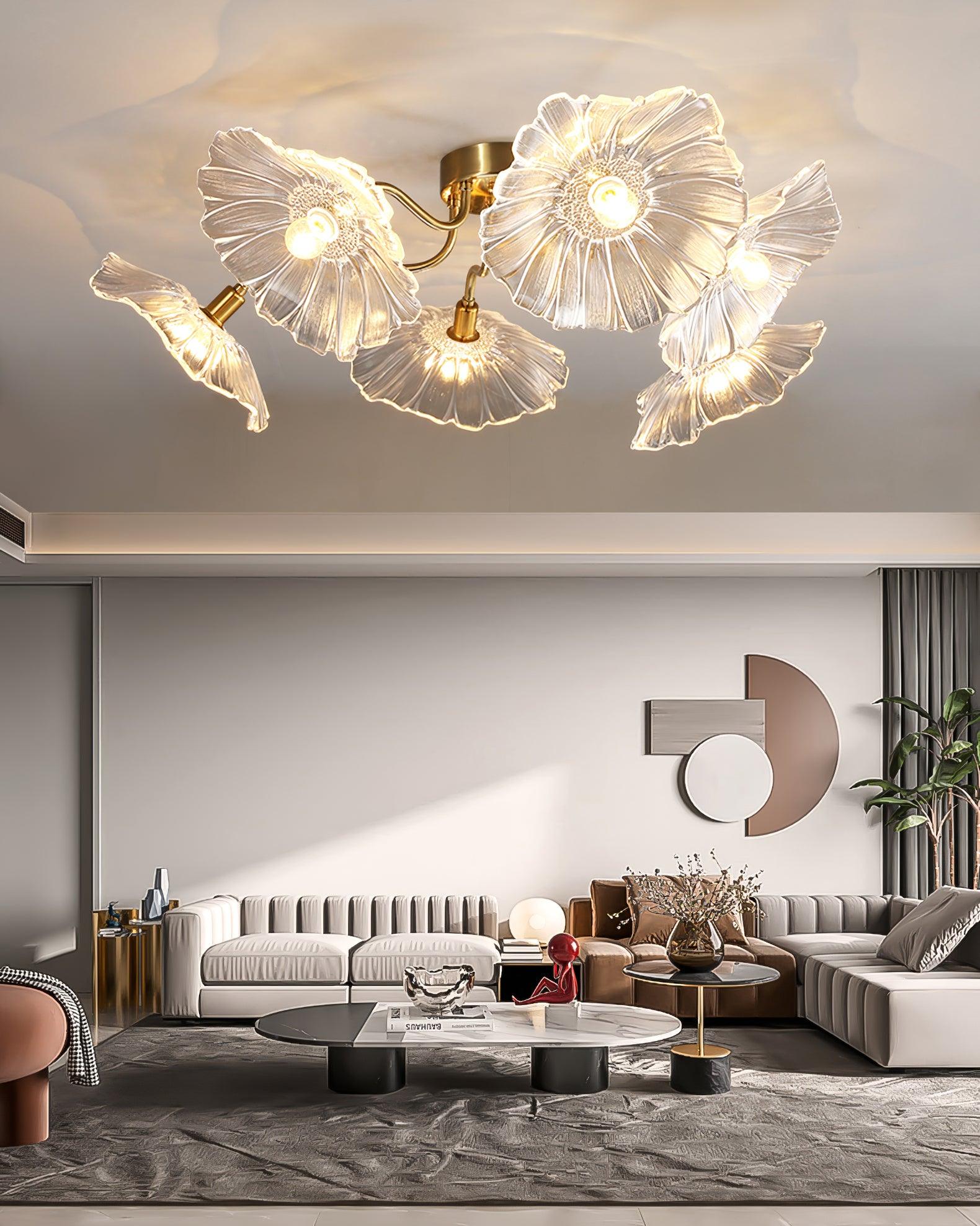 Lotus Leaf Glass Ceiling Lamp by FIFTH & BEAM — product view 32