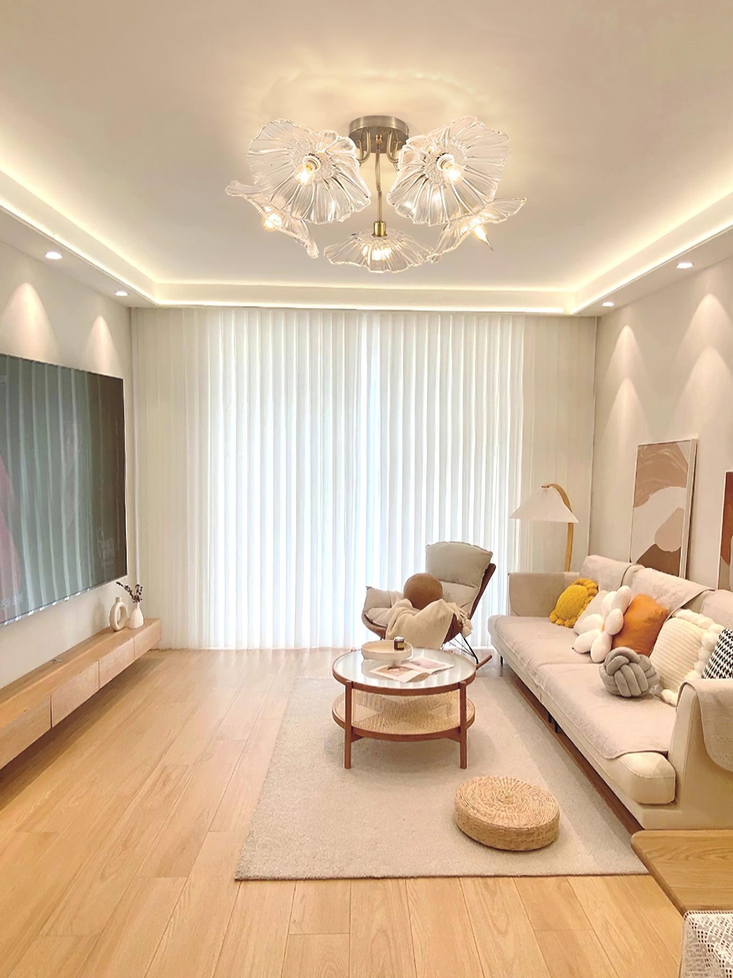 Lotus Leaf Glass Ceiling Lamp by FIFTH & BEAM — product view 33