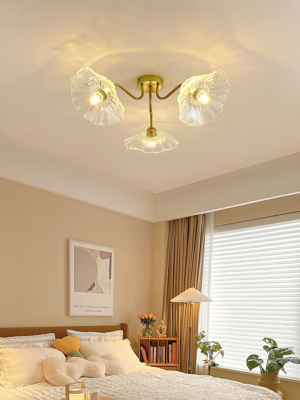 Lotus Leaf Glass Ceiling Lamp by FIFTH & BEAM — product view 34