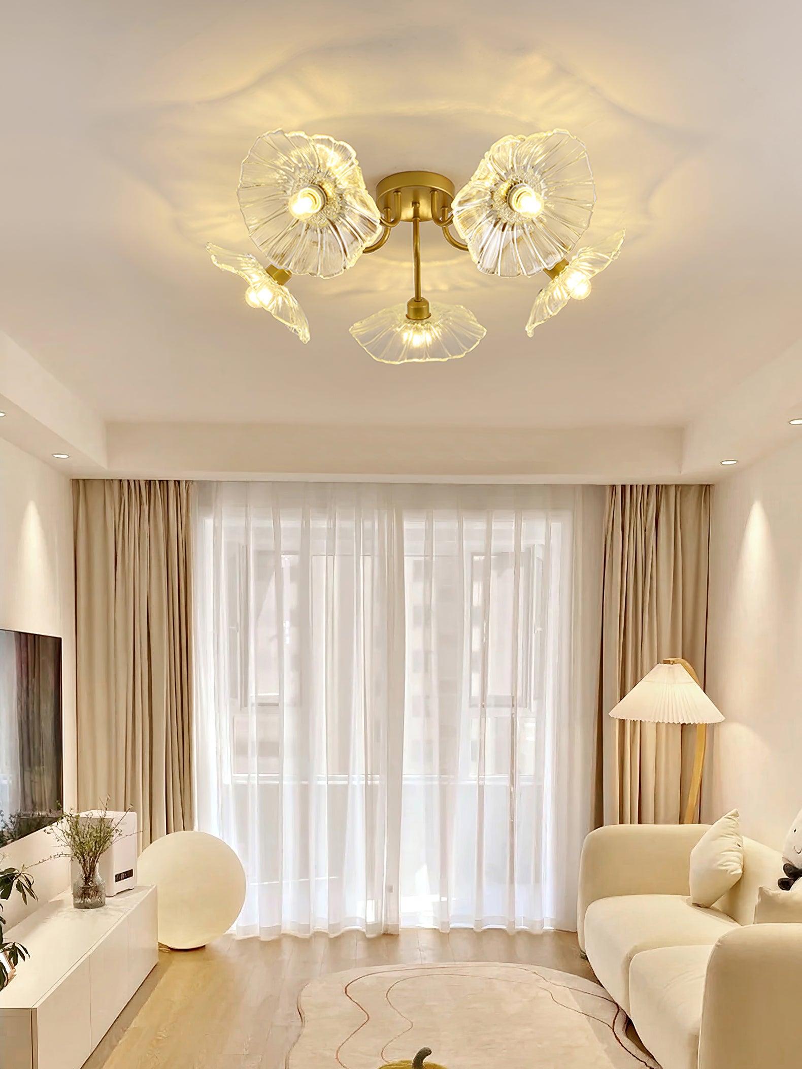 Lotus Leaf Glass Ceiling Lamp by FIFTH & BEAM — product view 36