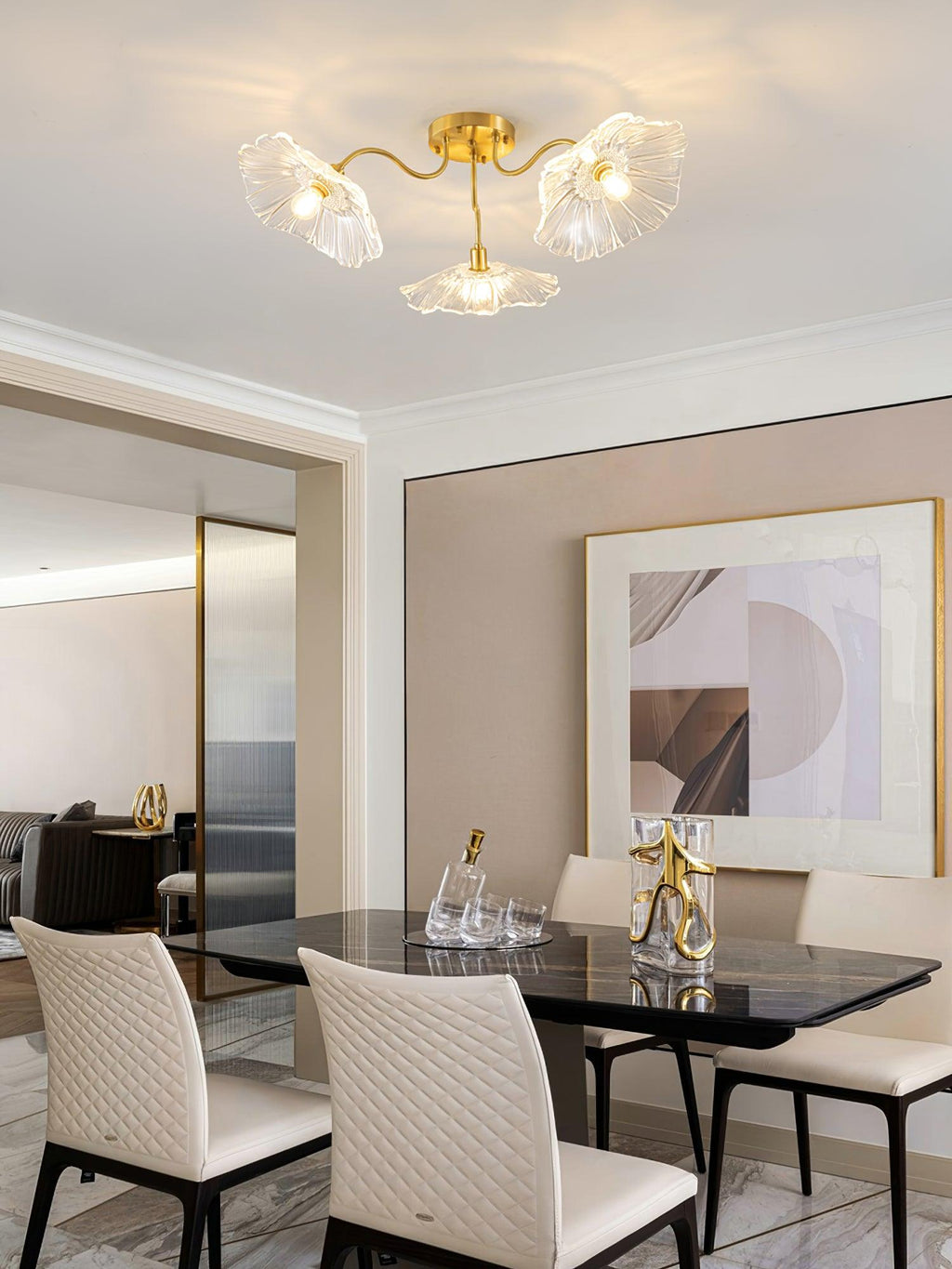 Lotus Leaf Glass Ceiling Lamp by FIFTH & BEAM — product view 37
