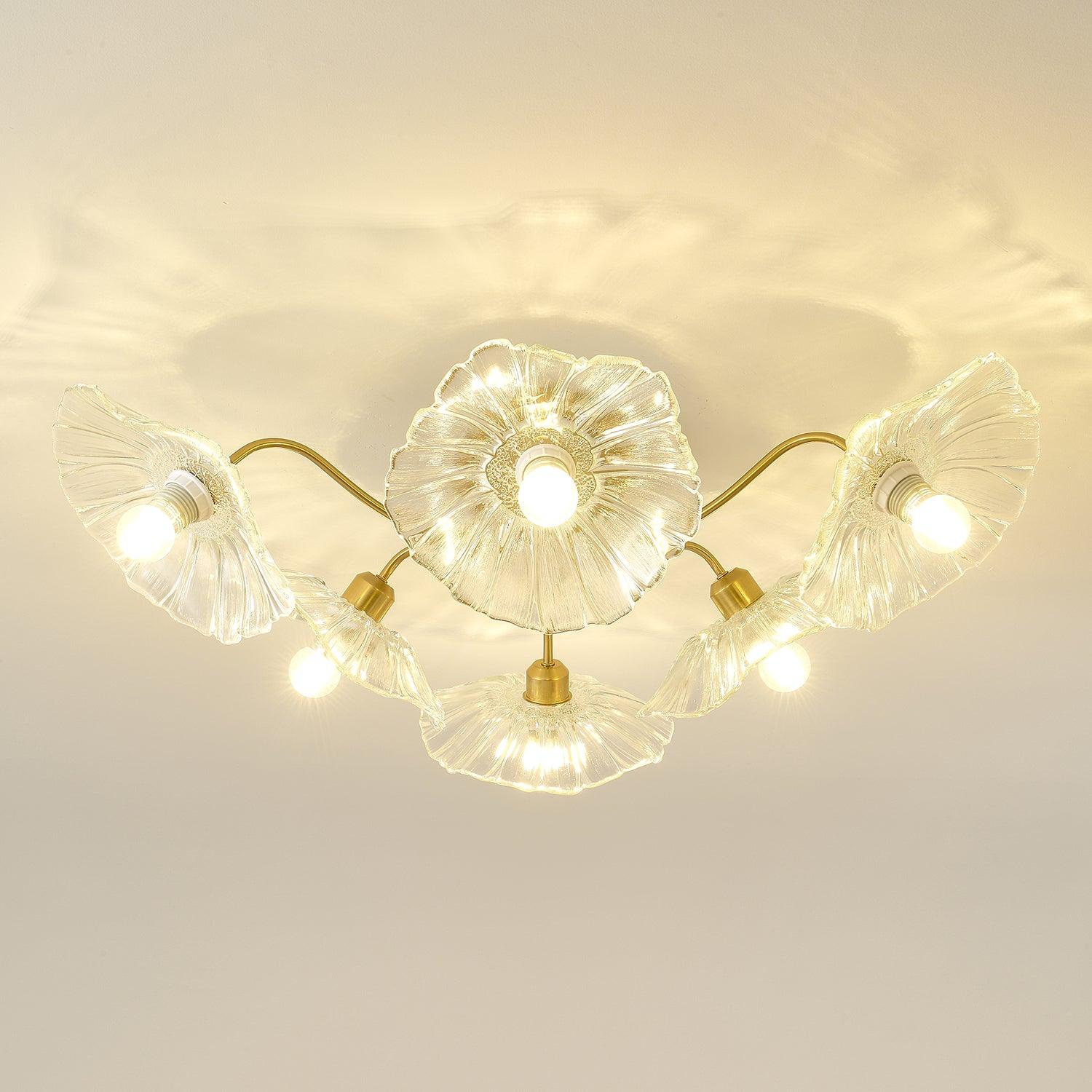 Lotus Leaf Glass Ceiling Lamp by FIFTH & BEAM — product view 45
