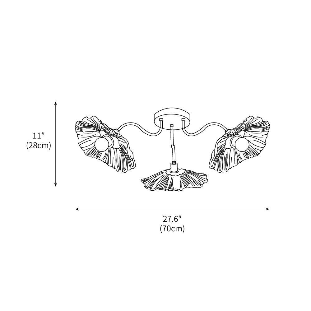 Lotus Leaf Glass Ceiling Lamp by FIFTH & BEAM — product view 3