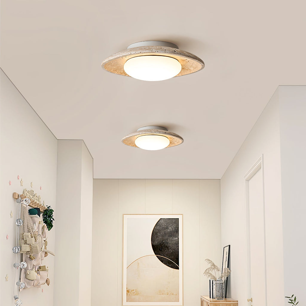 Luma Travertine Ceiling Light by FIFTH & BEAM — product view 14