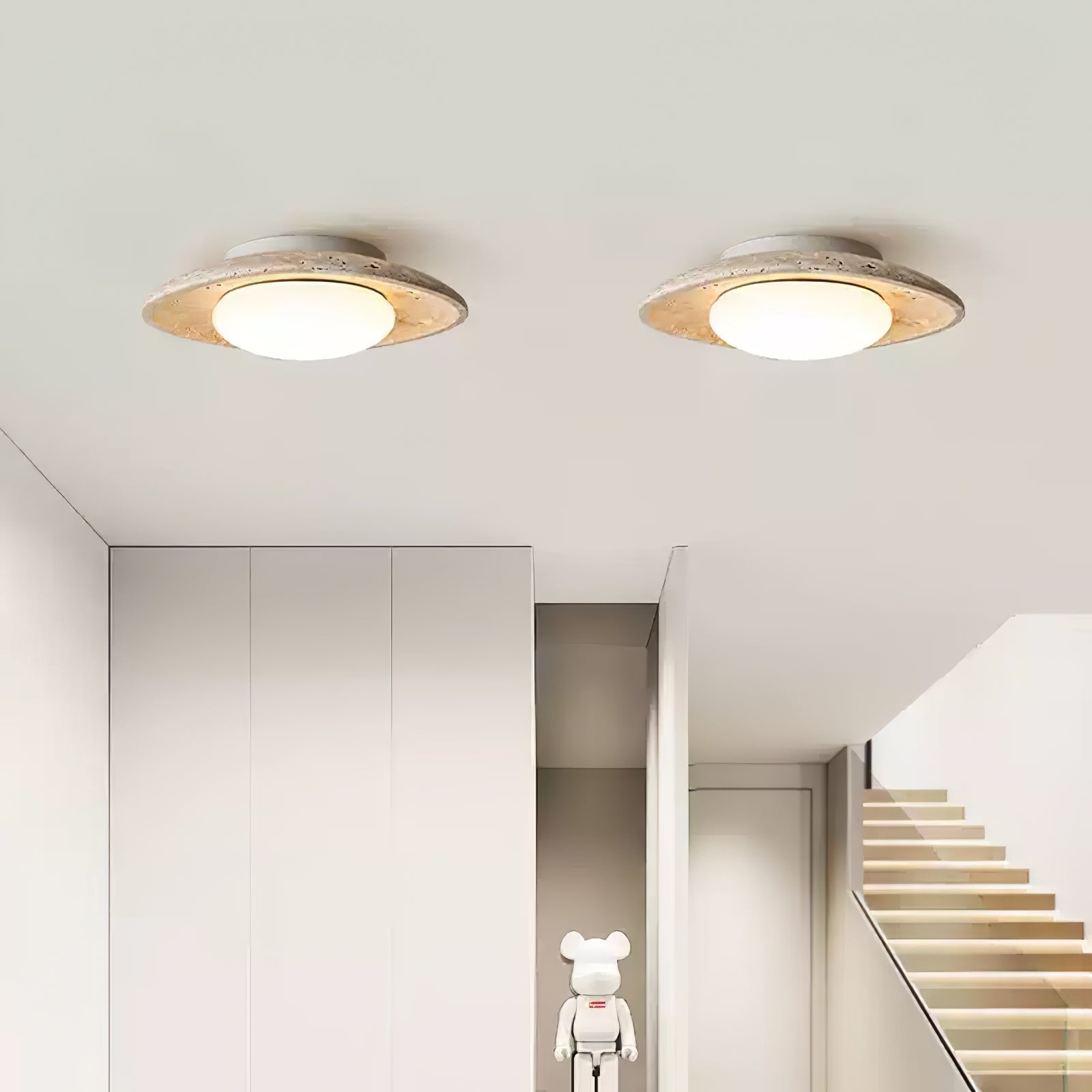 Luma Travertine Ceiling Light by FIFTH & BEAM — product view 15