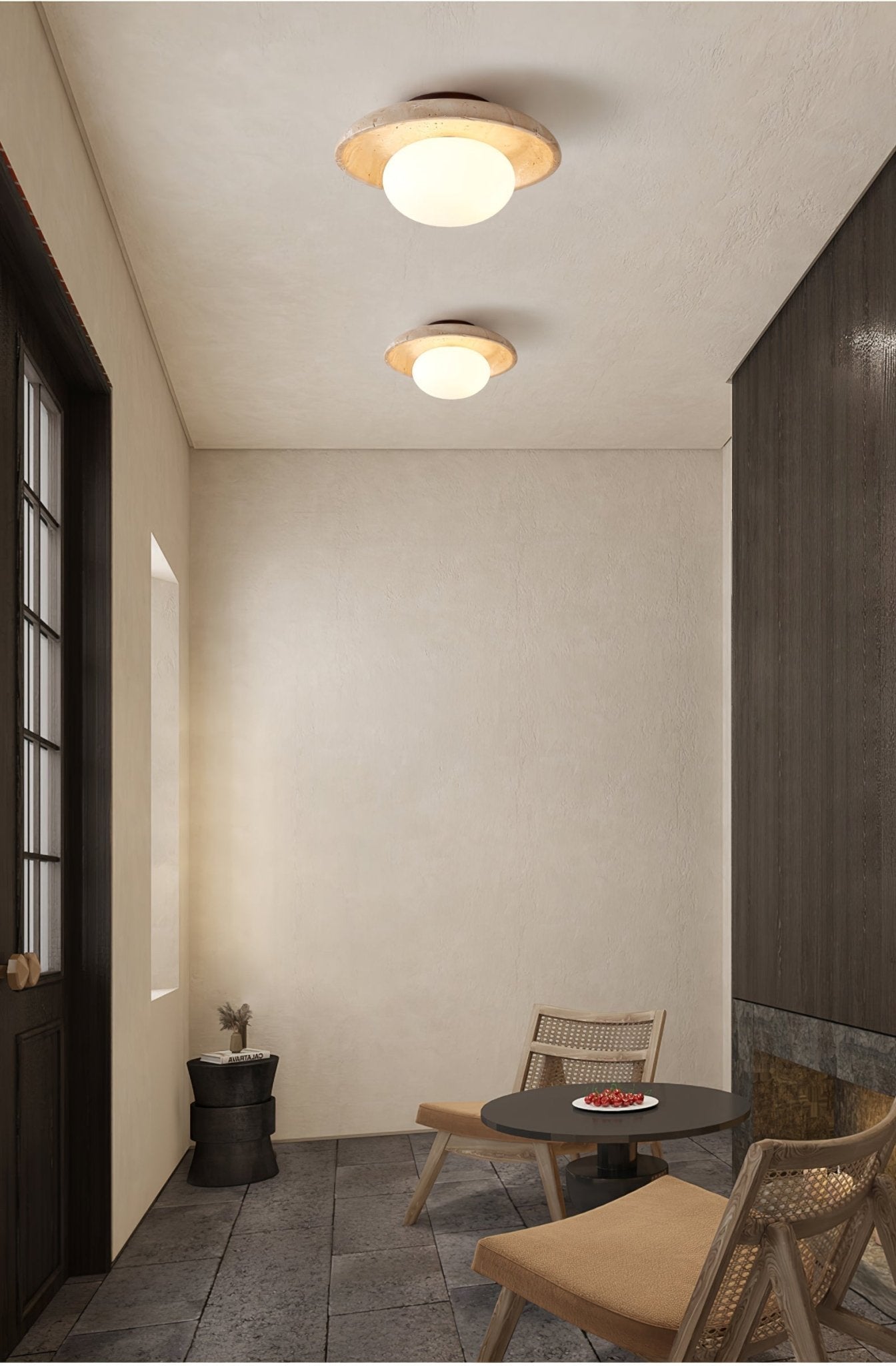 Lunaro Travertine Ceiling Lamp by FIFTH & BEAM — product view 4