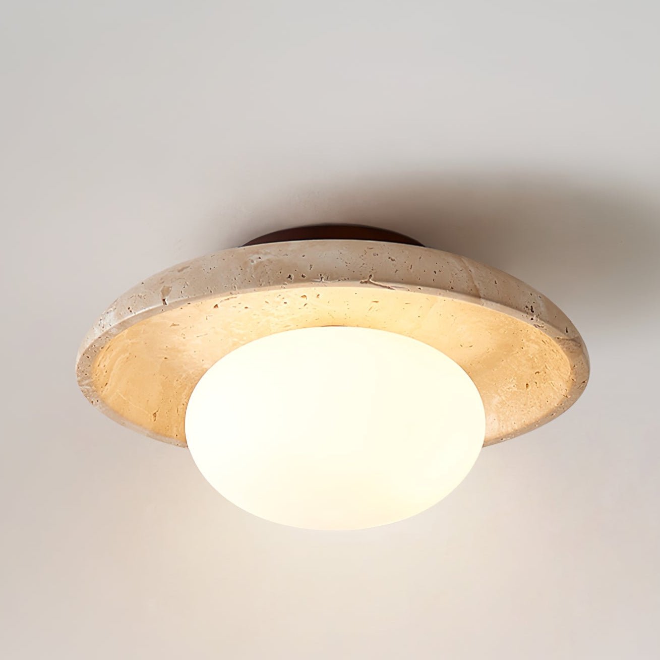 Lunaro Travertine Ceiling Lamp by FIFTH & BEAM — product view 5