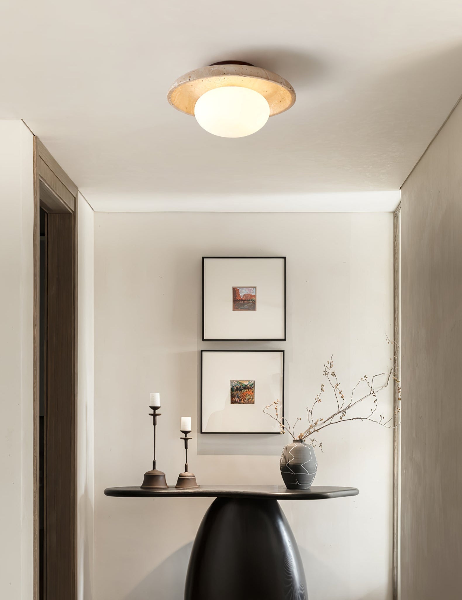 Lunaro Travertine Ceiling Lamp by FIFTH & BEAM — product view 12