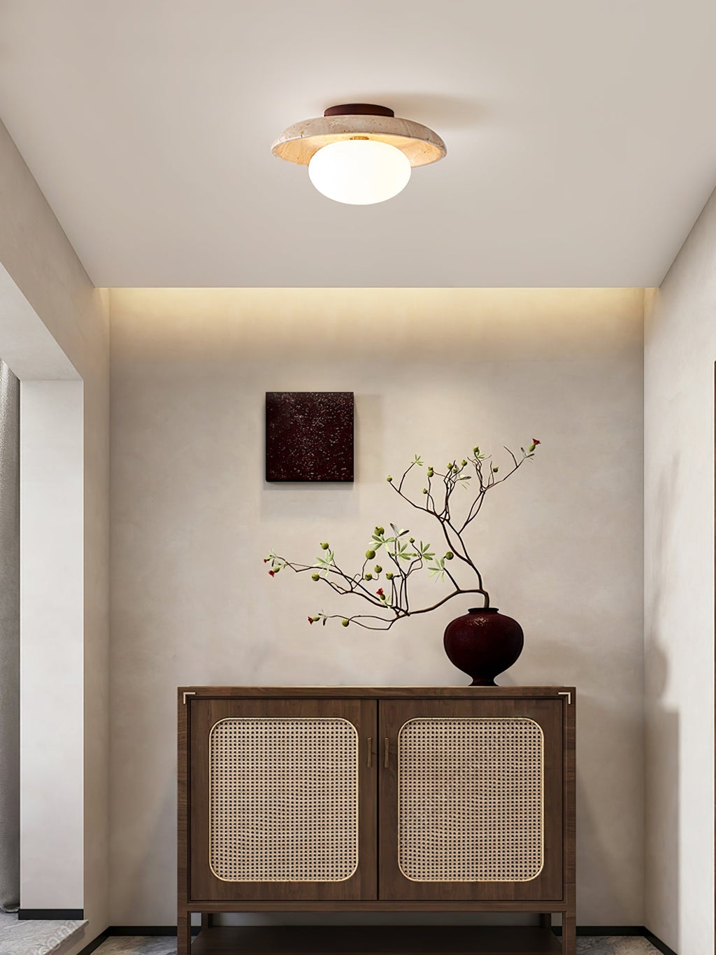 Lunaro Travertine Ceiling Lamp by FIFTH & BEAM — product view 15