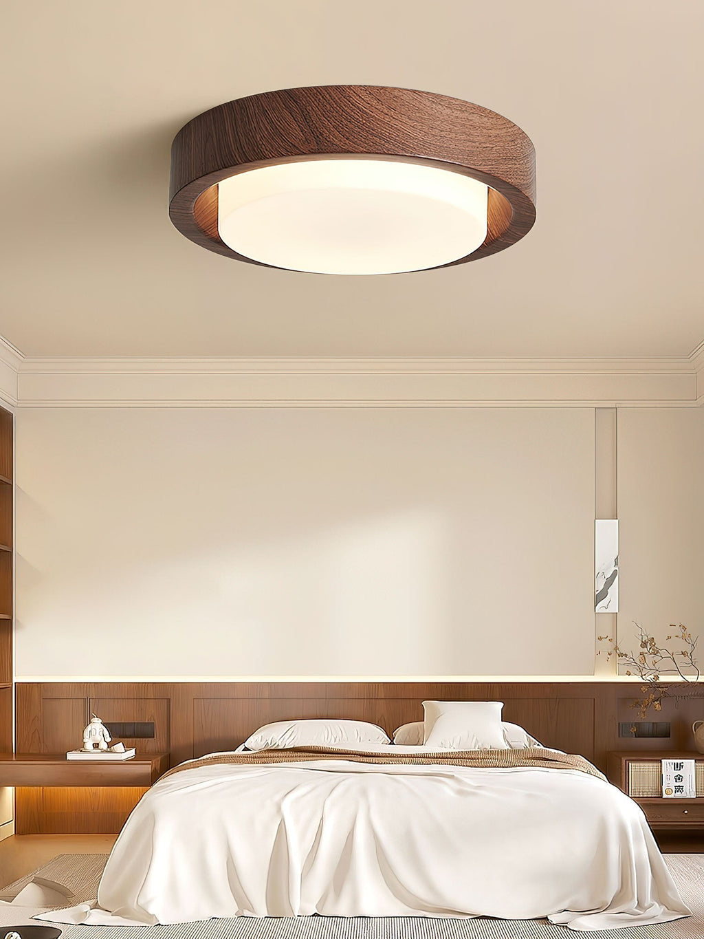 Lunor Wood Ring Ceiling Light by FIFTH & BEAM — product view 16