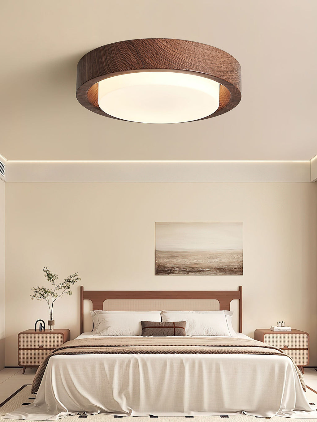 Lunor Wood Ring Ceiling Light by FIFTH & BEAM — product view 17