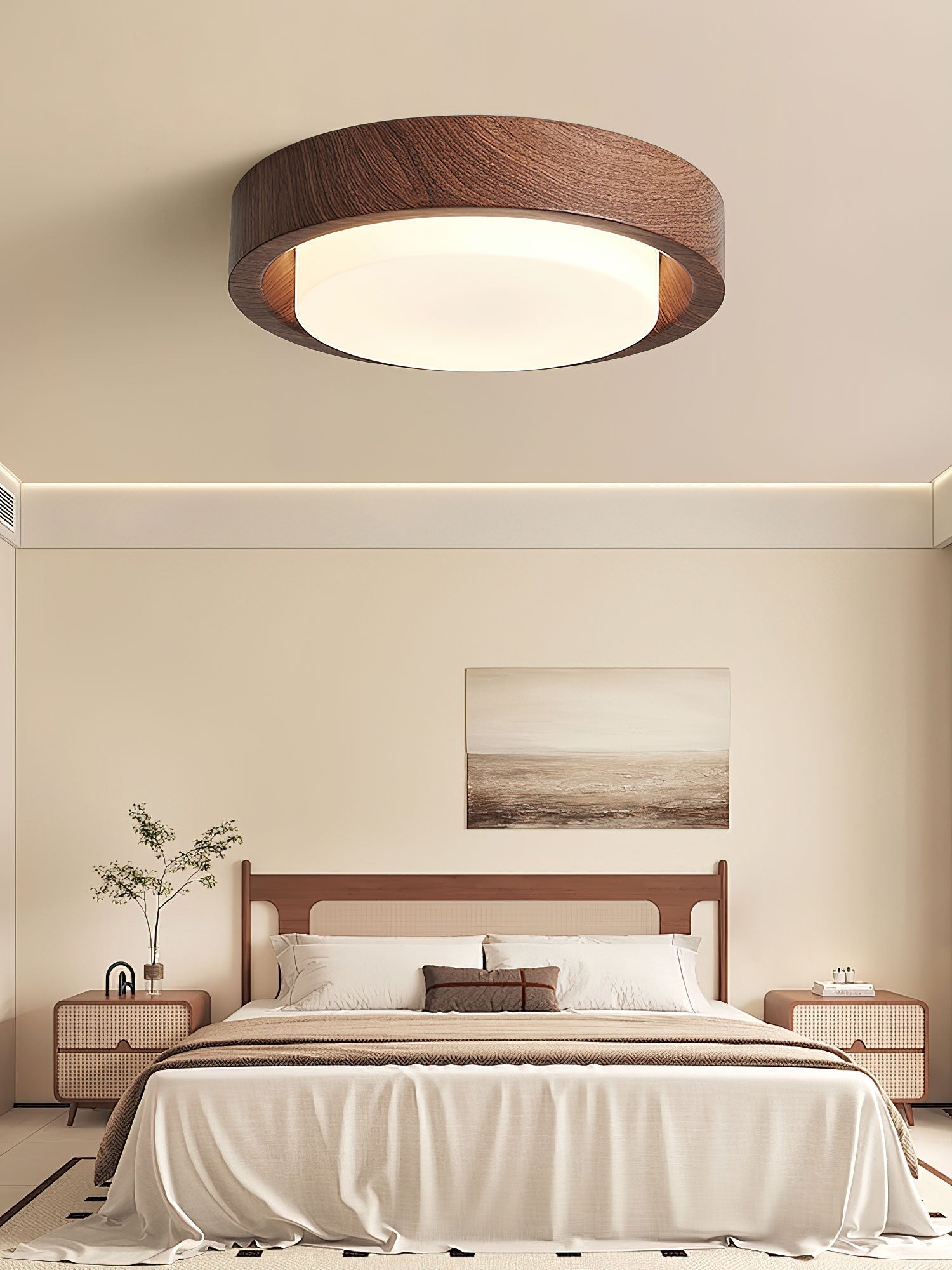 Lunor Wood Ring Ceiling Light by FIFTH & BEAM — product view 17