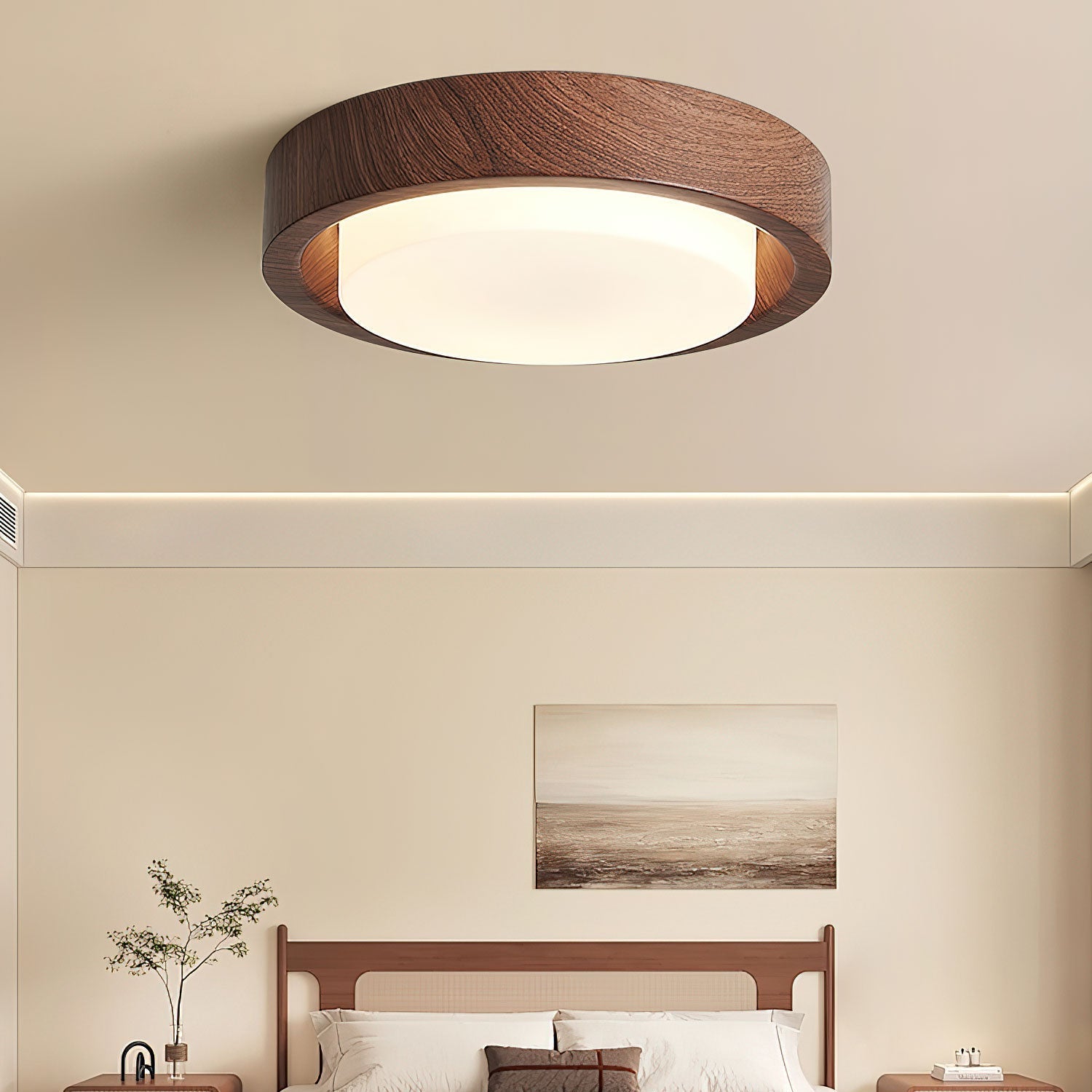 Lunor Wood Ring Ceiling Light by FIFTH & BEAM — product view 12
