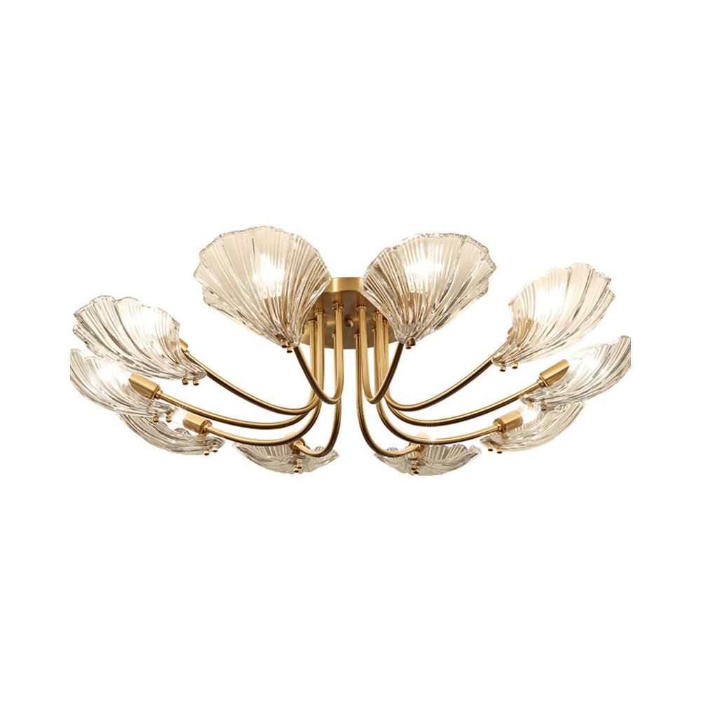 Luxury Shell Brass Ceiling Lamp by FIFTH & BEAM — product view 1