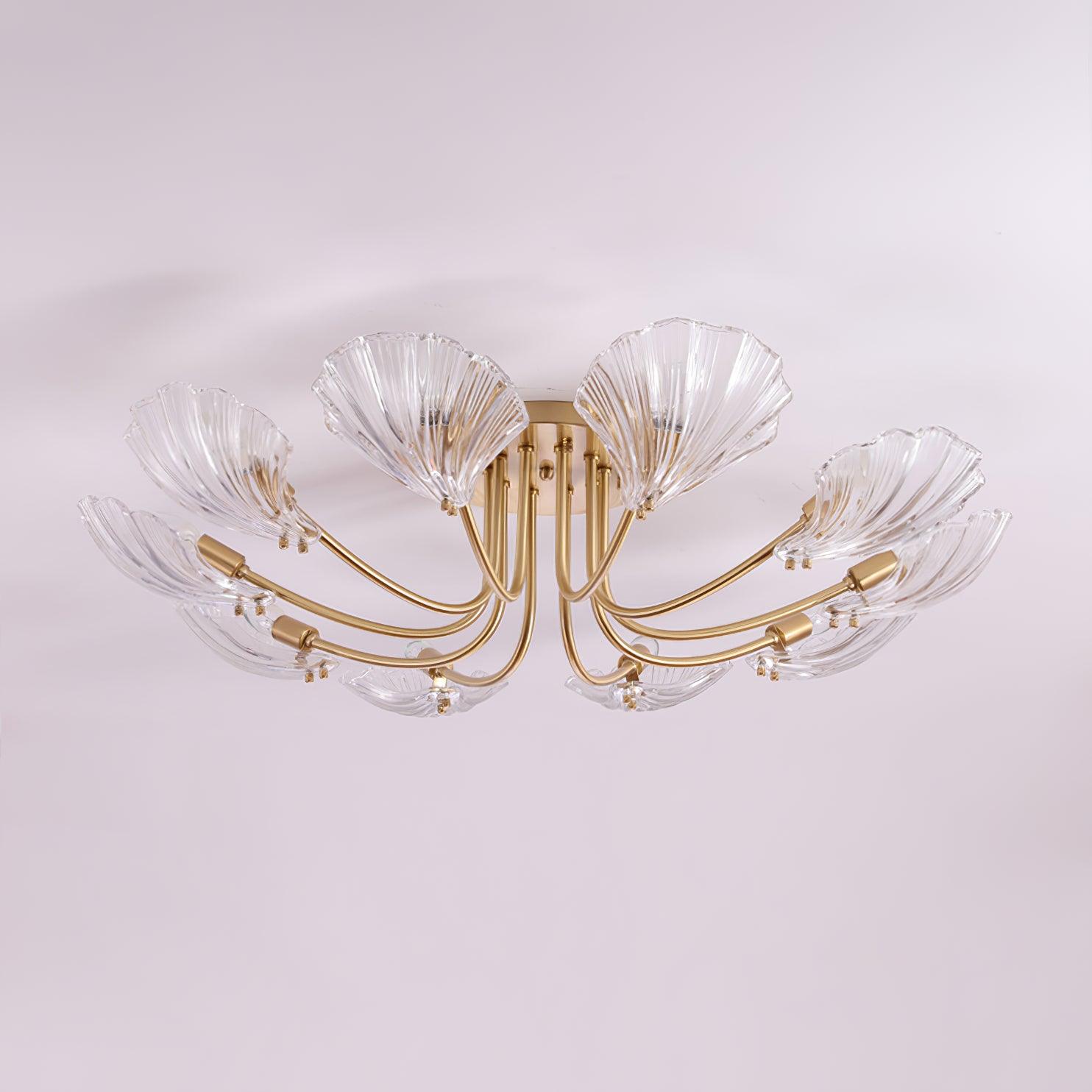Luxury Shell Brass Ceiling Lamp by FIFTH & BEAM — product view 19