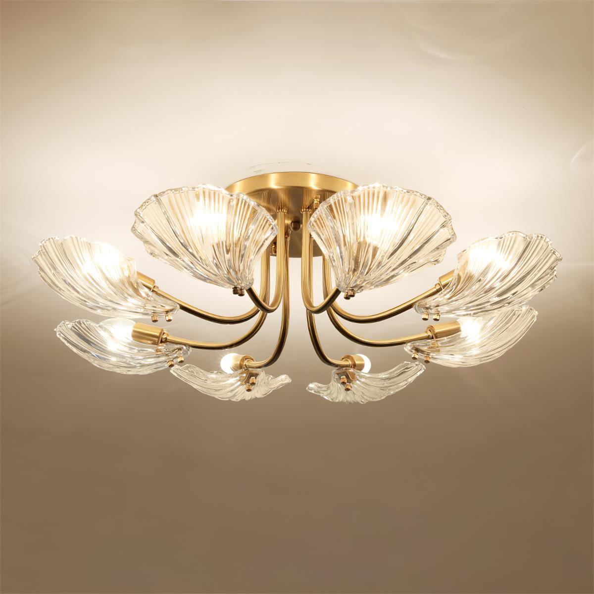 Luxury Shell Brass Ceiling Lamp by FIFTH & BEAM — product view 16