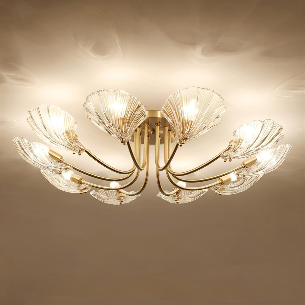 Luxury Shell Brass Ceiling Lamp by FIFTH & BEAM — product view 17