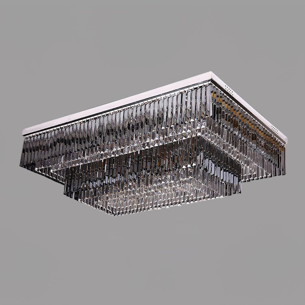 Flush Chrome Crystal Ceiling Light by FIFTH & BEAM — product view 14