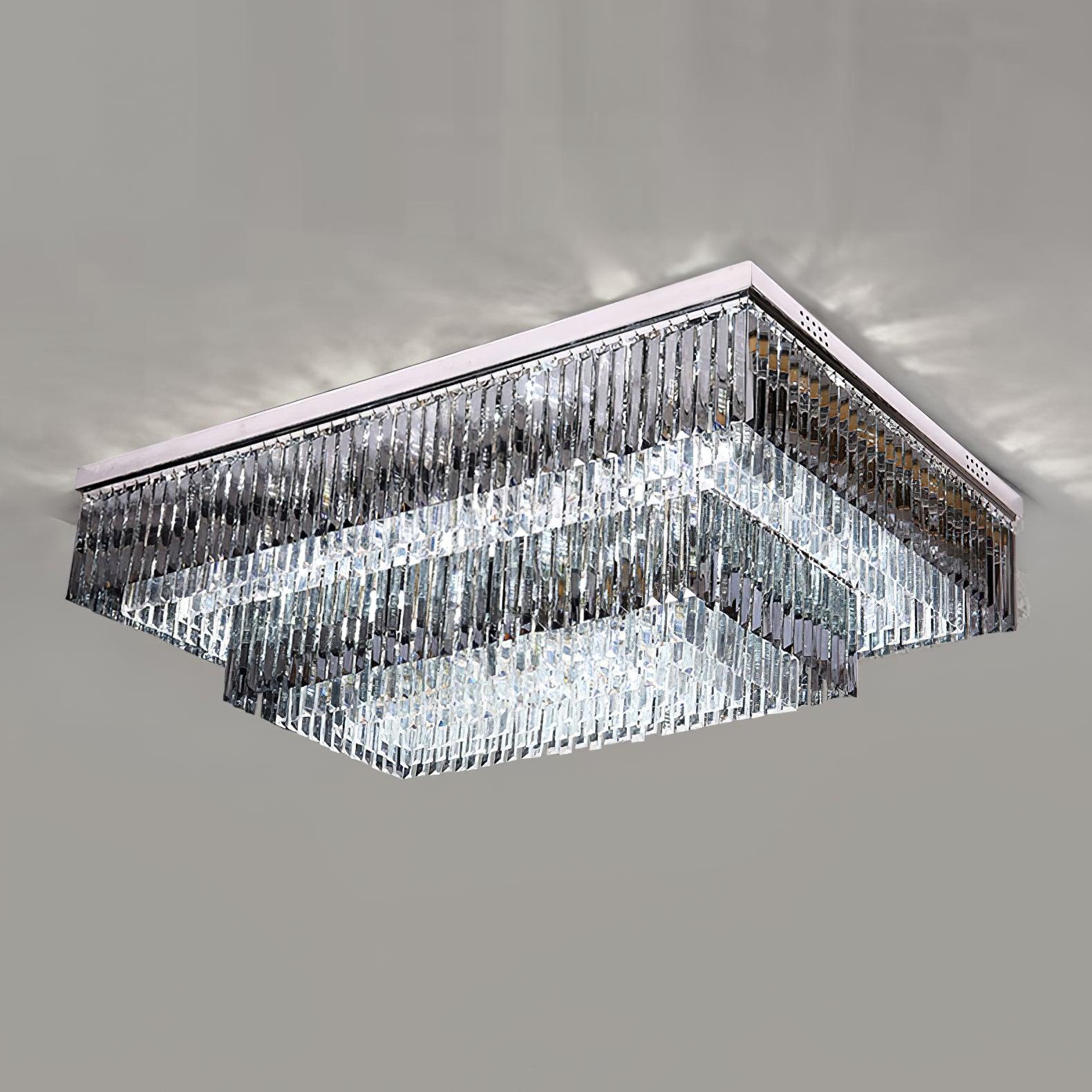 Flush Chrome Crystal Ceiling Light by FIFTH & BEAM — product view 15