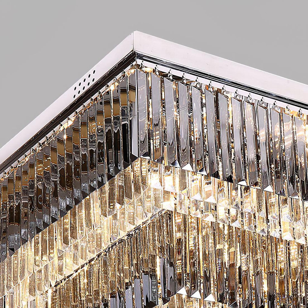 Flush Chrome Crystal Ceiling Light by FIFTH & BEAM — product view 18