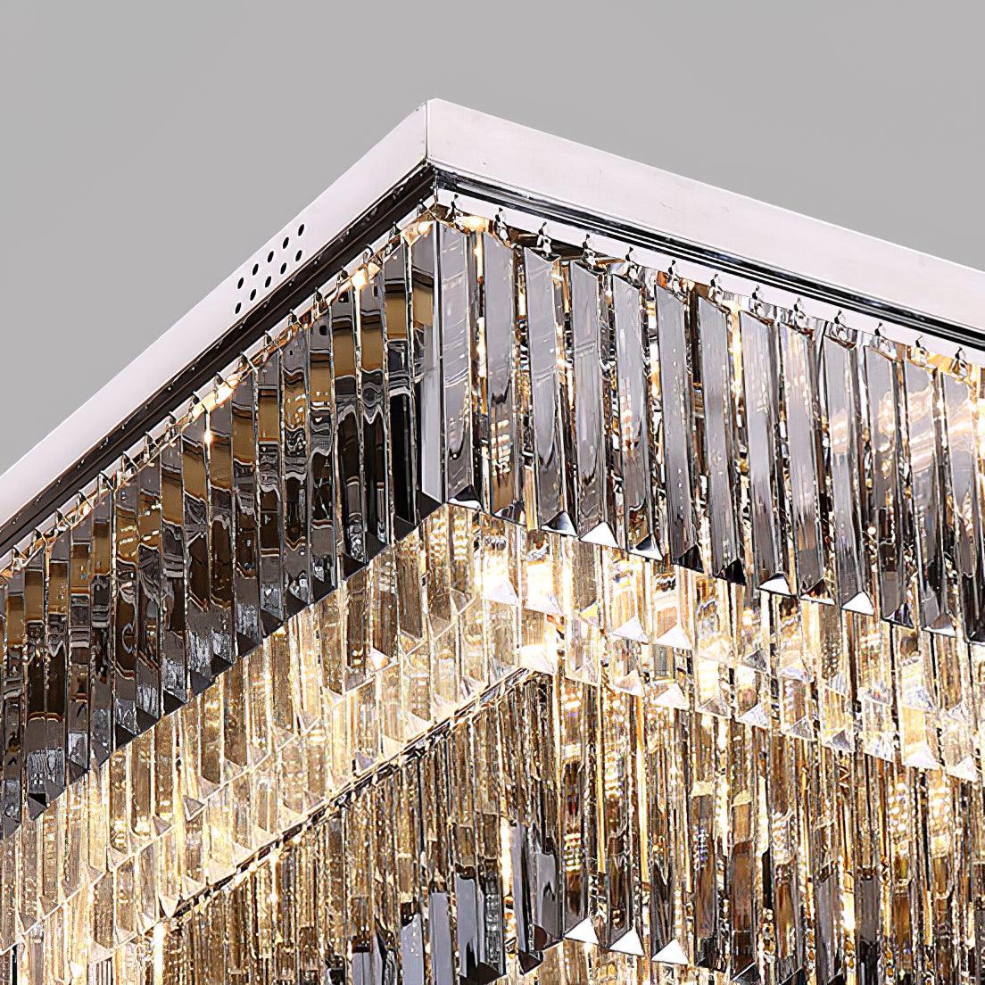 Flush Chrome Crystal Ceiling Light by FIFTH & BEAM — product view 18
