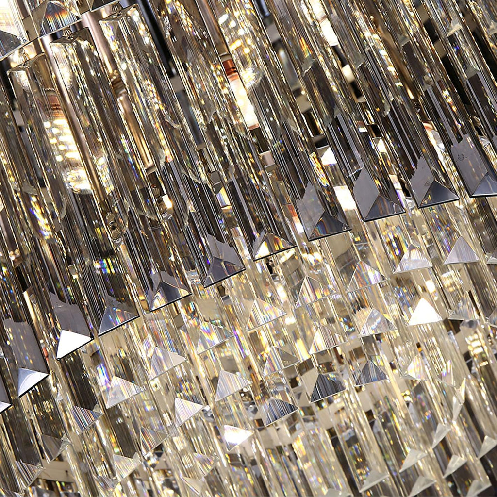 Flush Chrome Crystal Ceiling Light by FIFTH & BEAM — product view 19