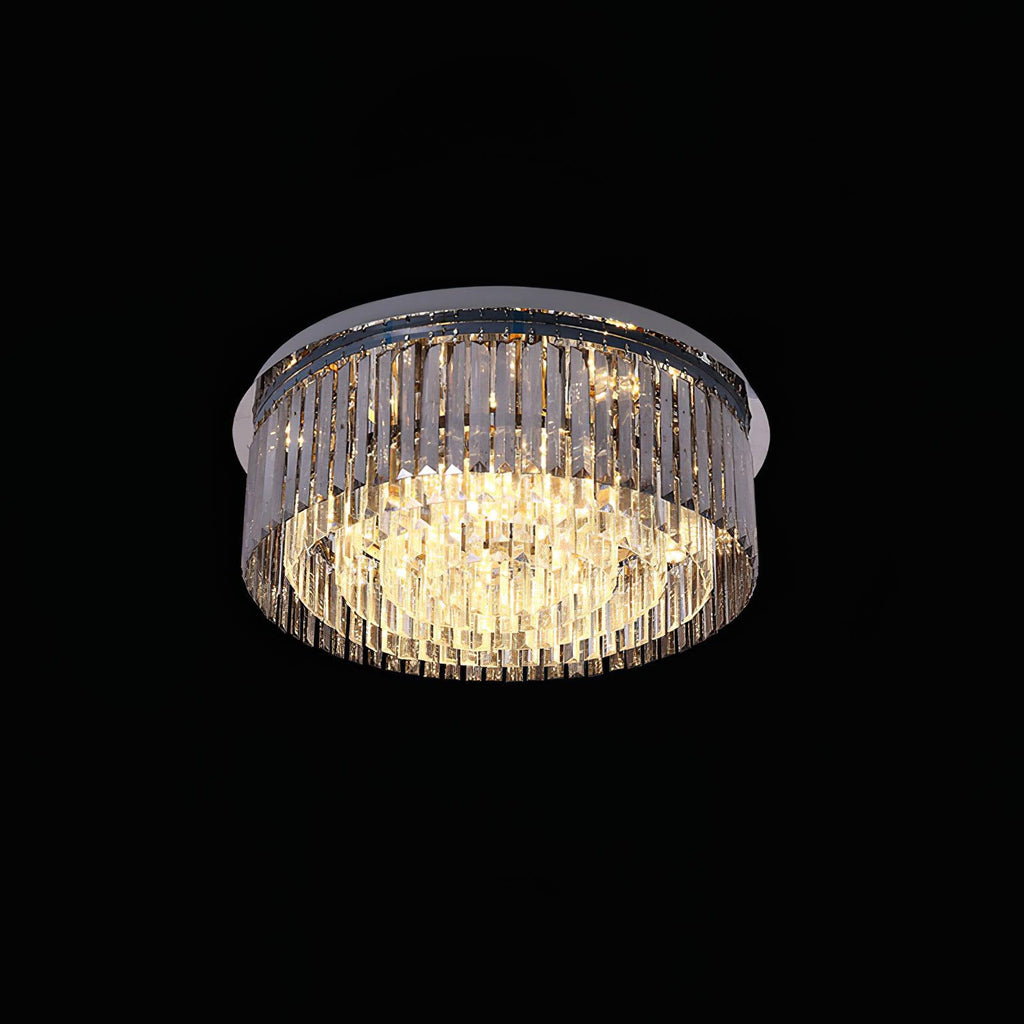 Flush Chrome Crystal Ceiling Light by FIFTH & BEAM — product view 10