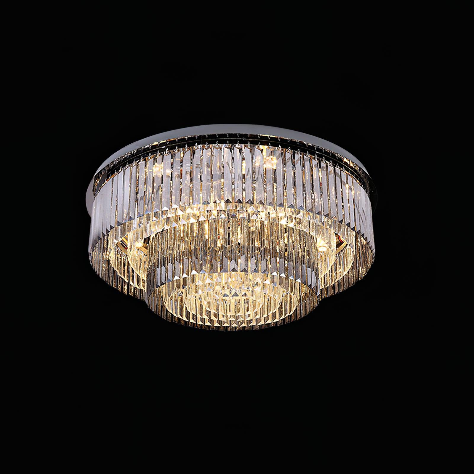 Flush Chrome Crystal Ceiling Light by FIFTH & BEAM — product view 11