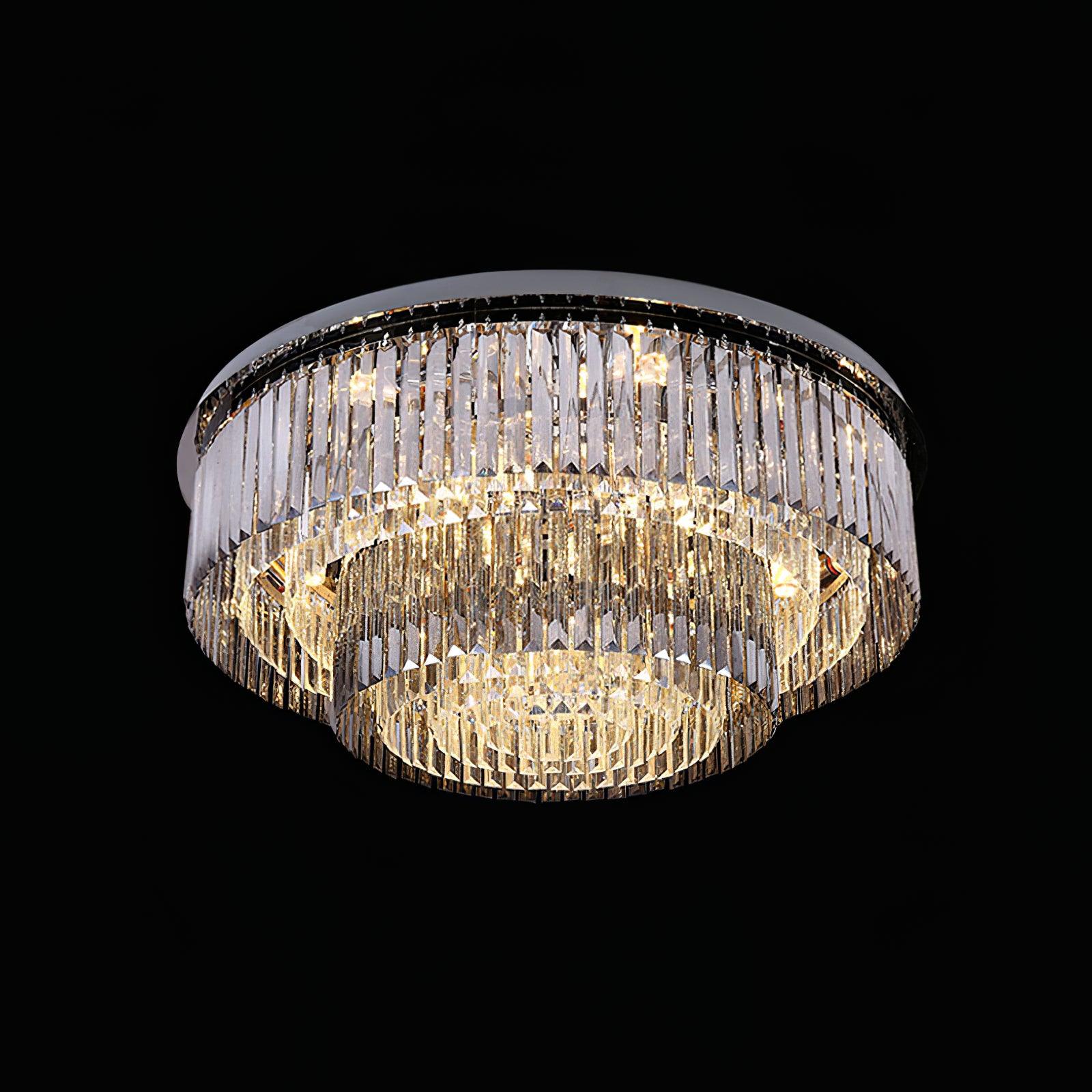 Flush Chrome Crystal Ceiling Light by FIFTH & BEAM — product view 12