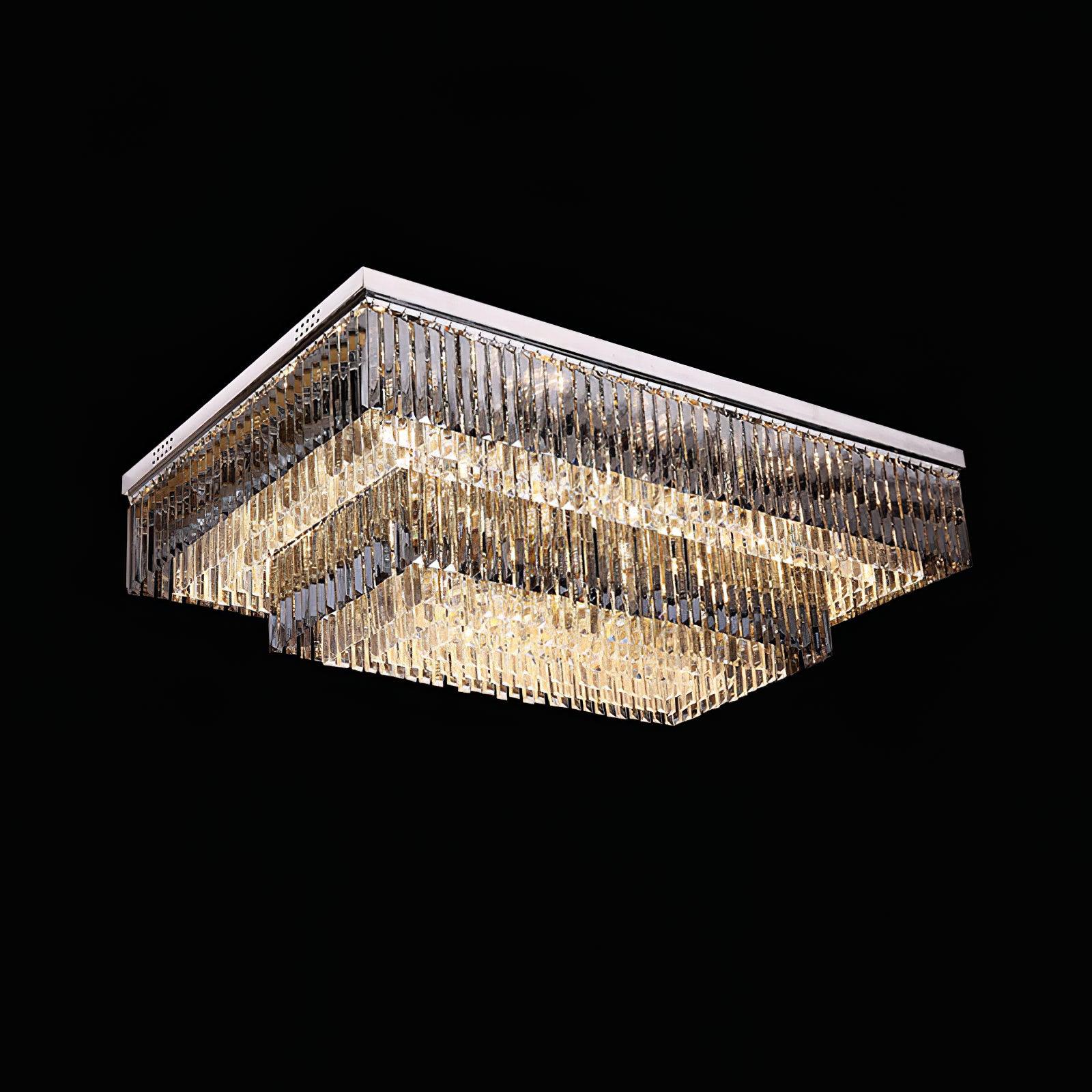 Flush Chrome Crystal Ceiling Light by FIFTH & BEAM — product view 13