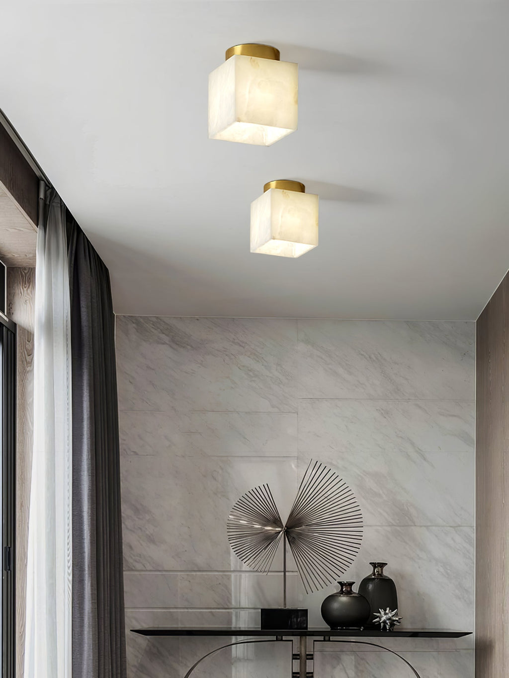Moon Alabaster Ceiling Light by FIFTH & BEAM — product view 9