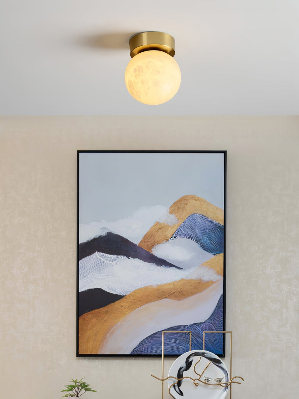 Moon Alabaster Ceiling Light by FIFTH & BEAM — product view 7