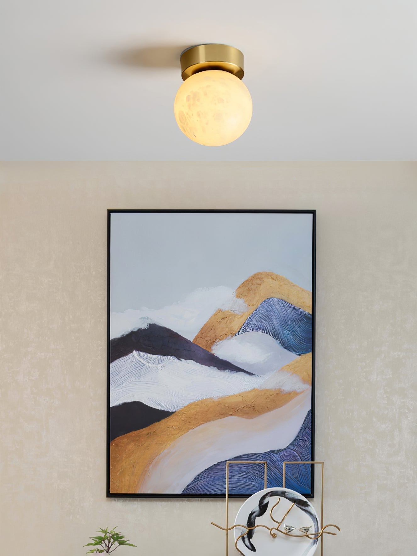 Moon Alabaster Ceiling Light by FIFTH & BEAM — product view 7