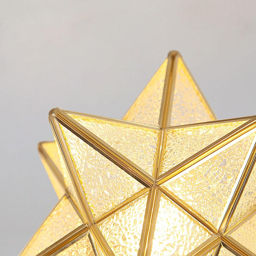 Moravian Star Brass Ceiling Light 7.9" by FIFTH & BEAM — product view 12