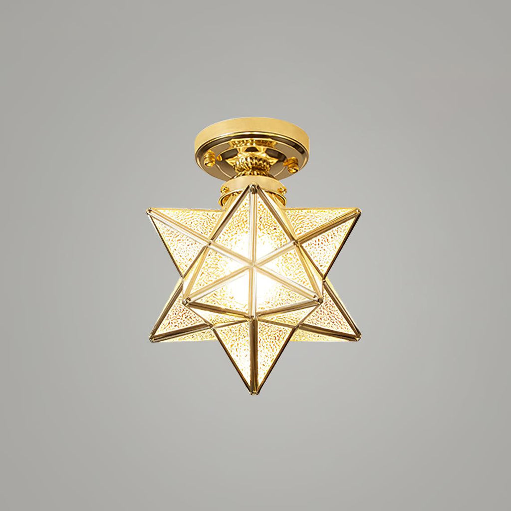 Moravian Star Brass Ceiling Light 7.9" by FIFTH & BEAM — product view 10