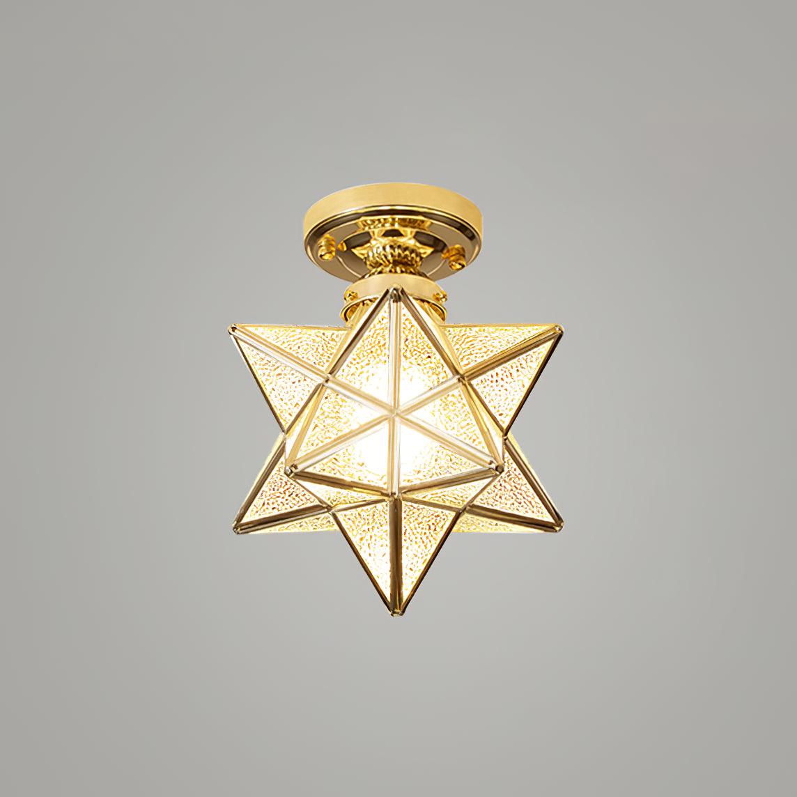 Moravian Star Brass Ceiling Light 7.9" by FIFTH & BEAM — product view 10