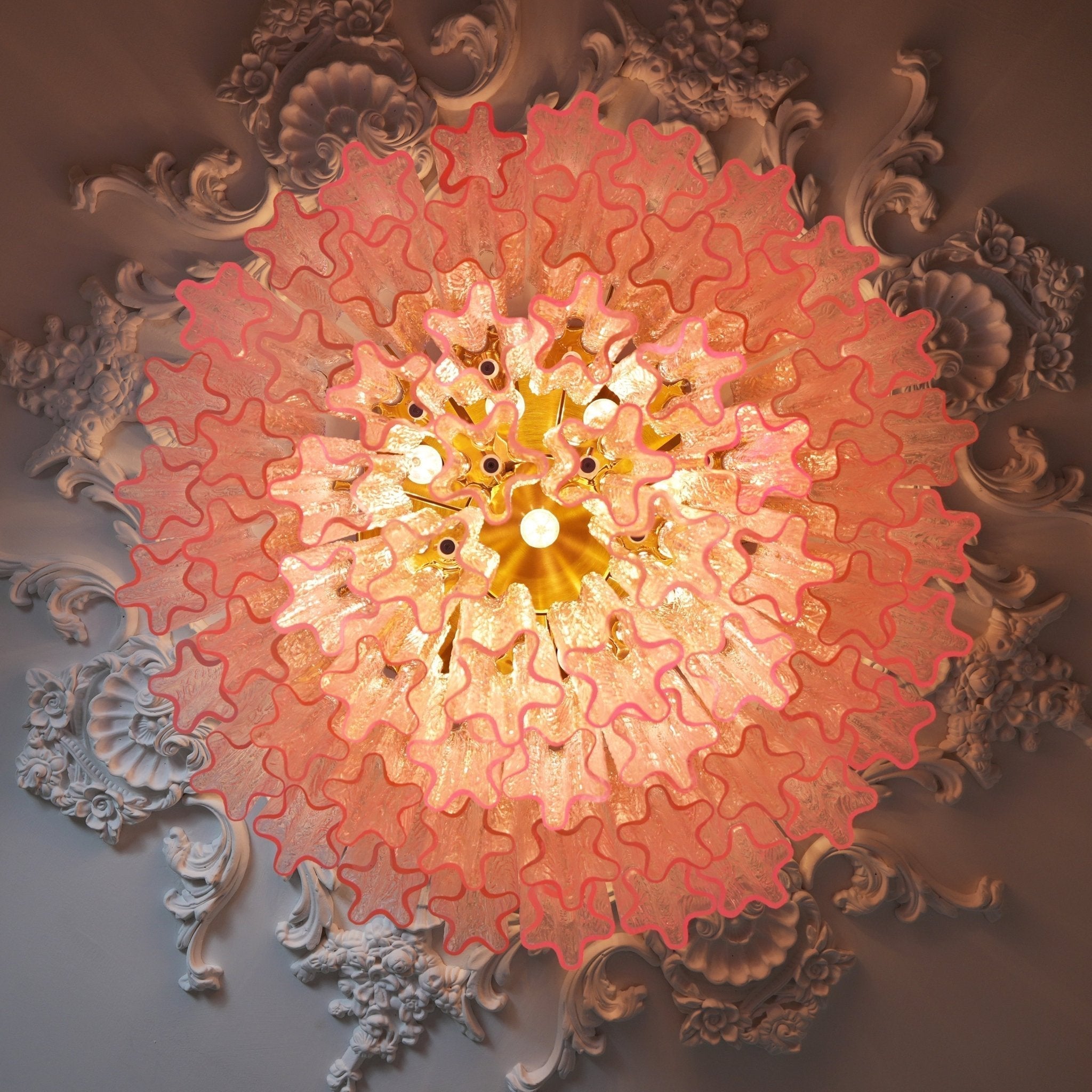 Murano Pink Glass Ceiling Light by FIFTH & BEAM — product view 9