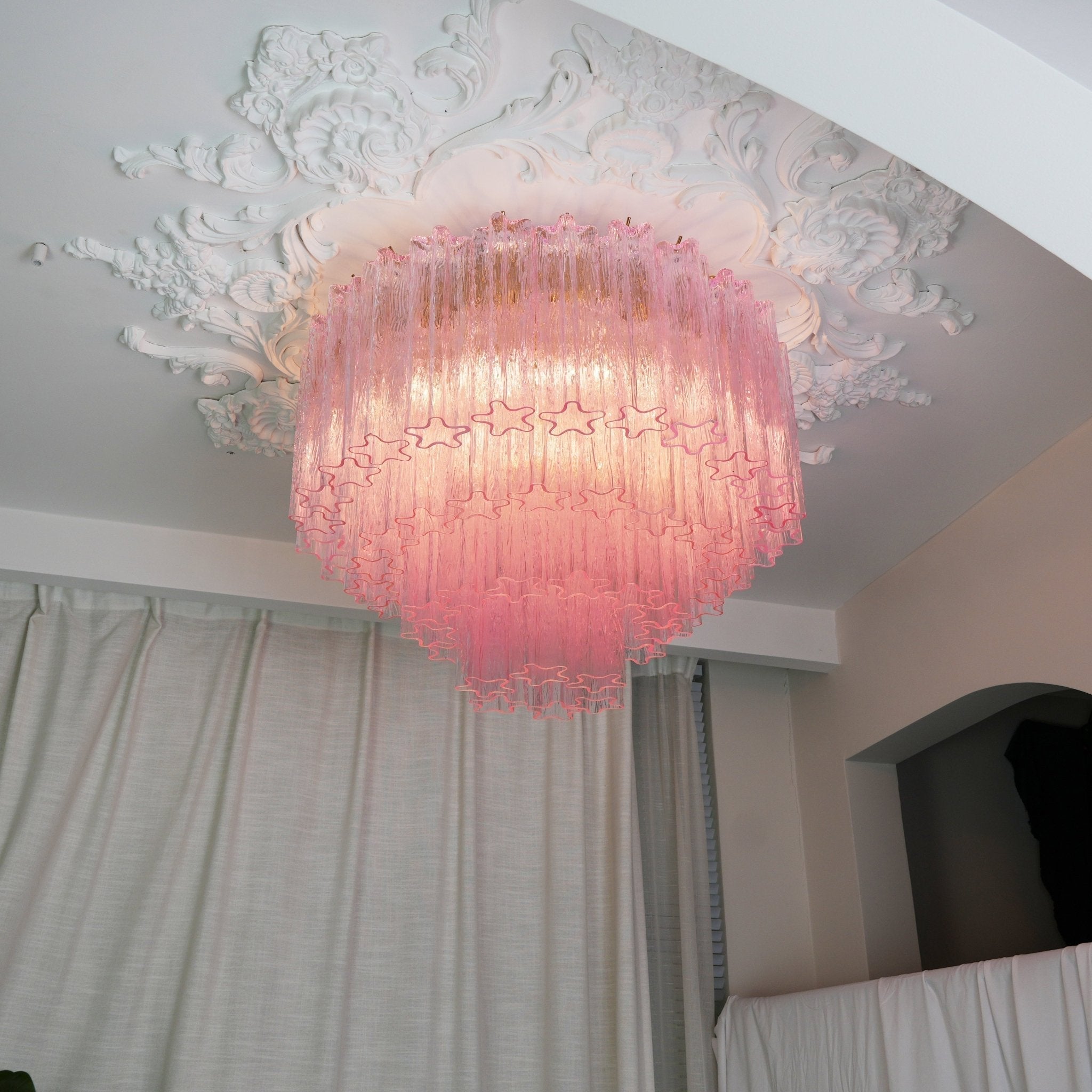 Murano Pink Glass Ceiling Light by FIFTH & BEAM — product view 12