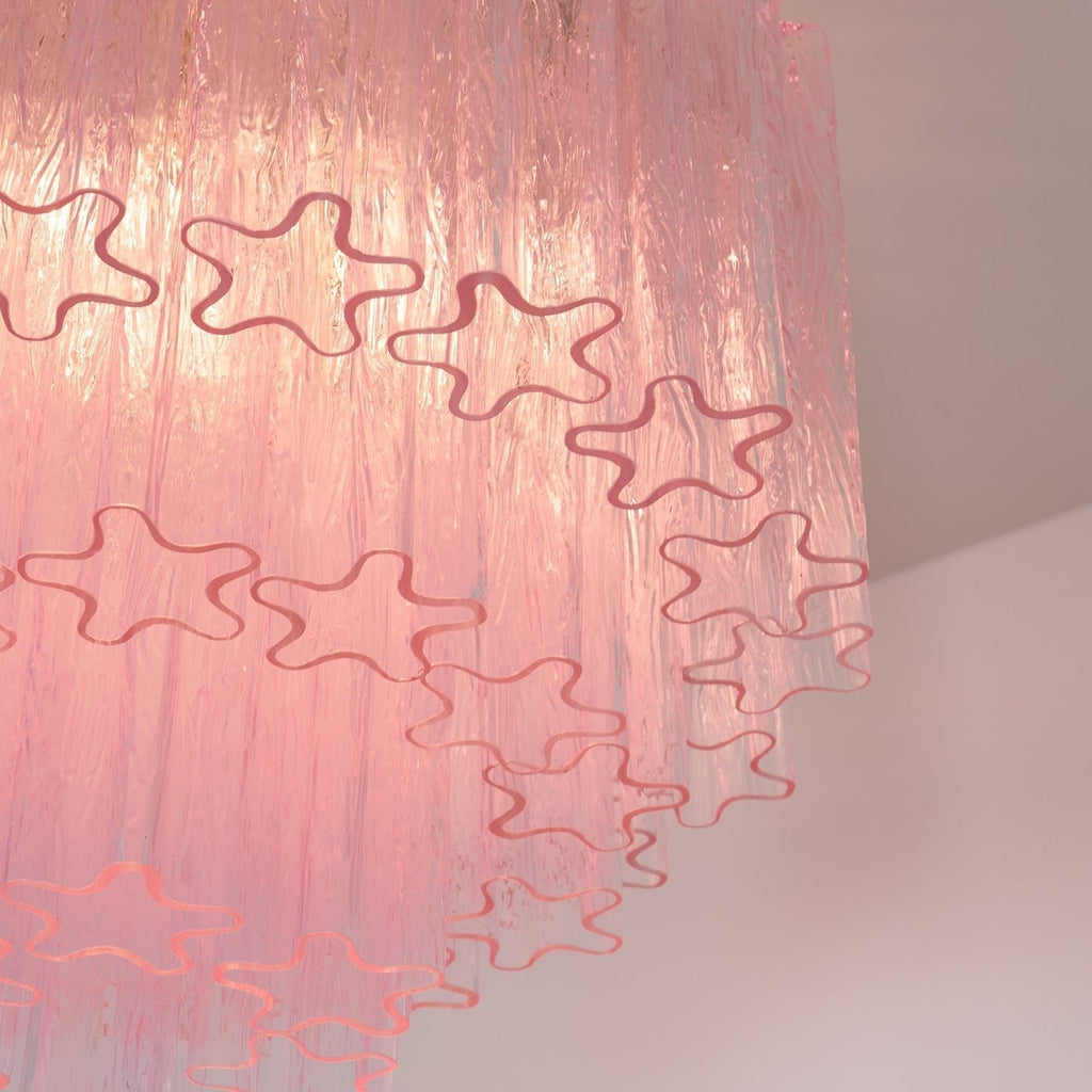 Murano Pink Glass Ceiling Light by FIFTH & BEAM — product view 5