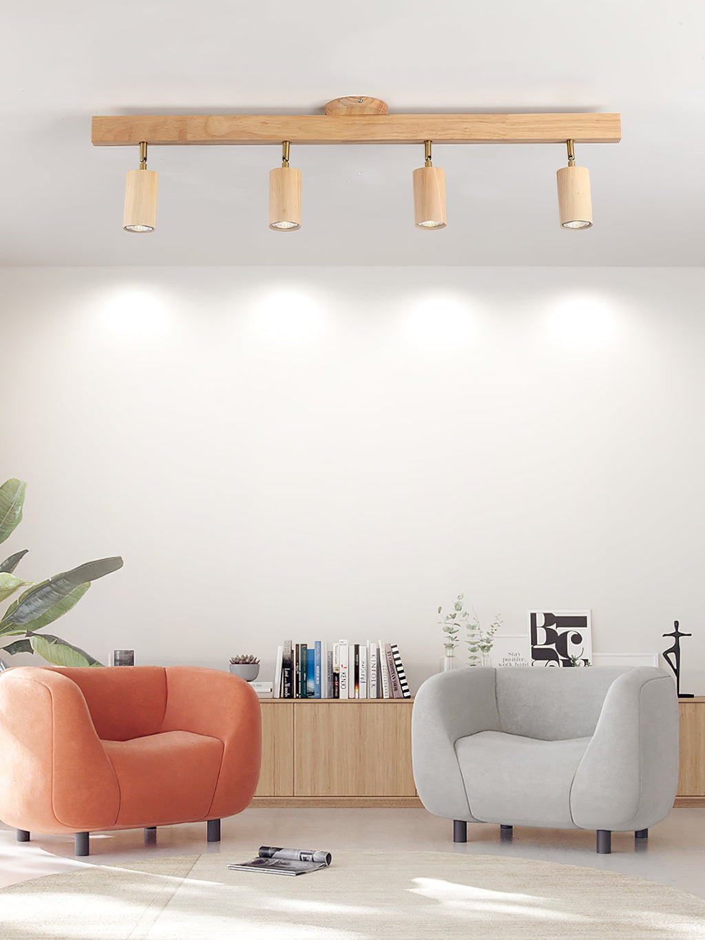 Natural Wood Beam Spotlight Light by FIFTH & BEAM — product view 6