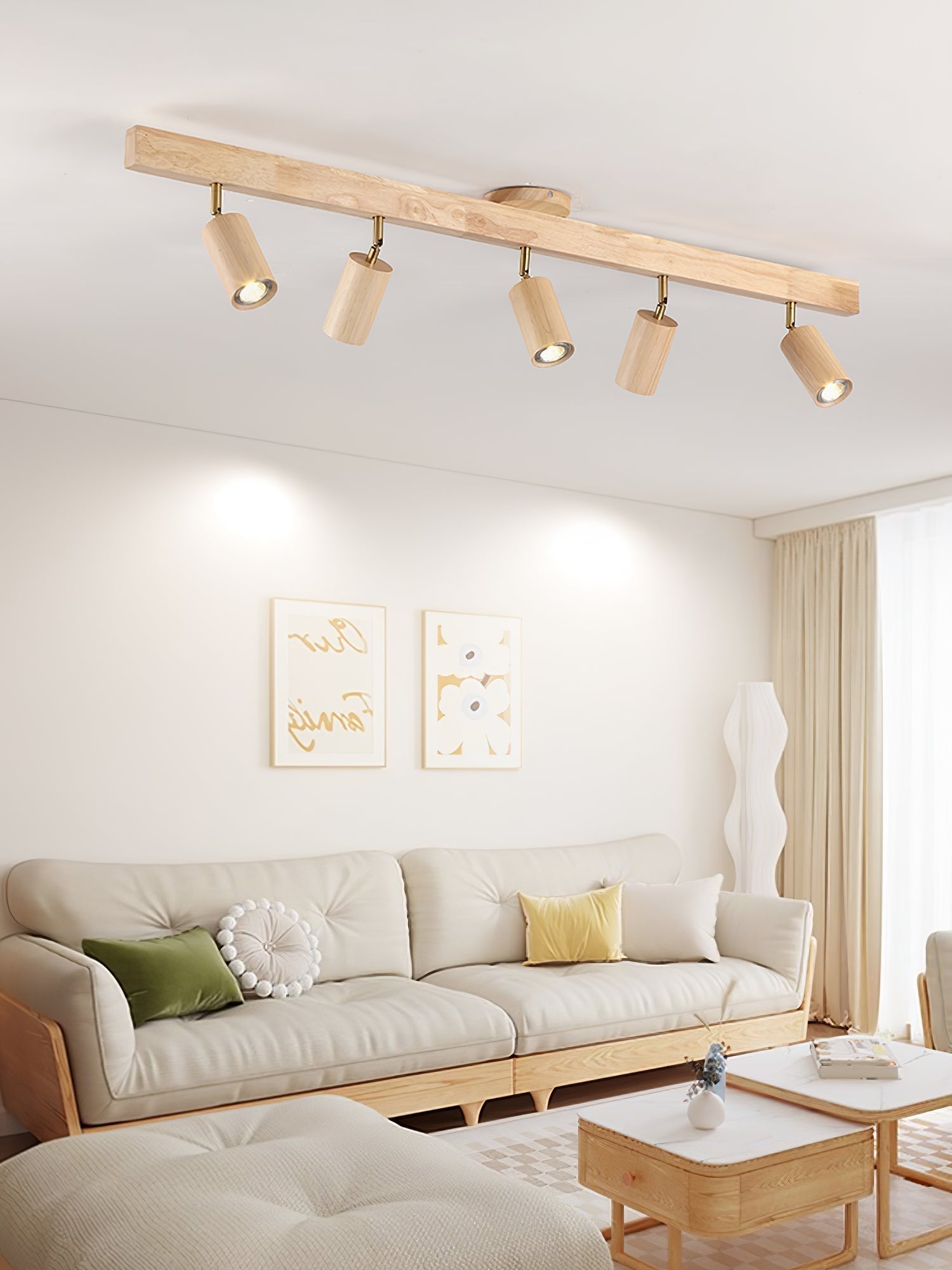 Natural Wood Beam Spotlight Light by FIFTH & BEAM — product view 5