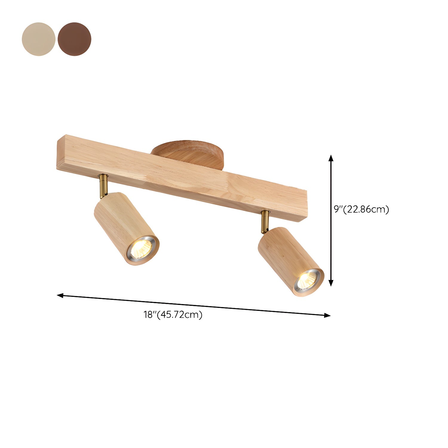 Natural Wood Beam Spotlight Light by FIFTH & BEAM — product view 22