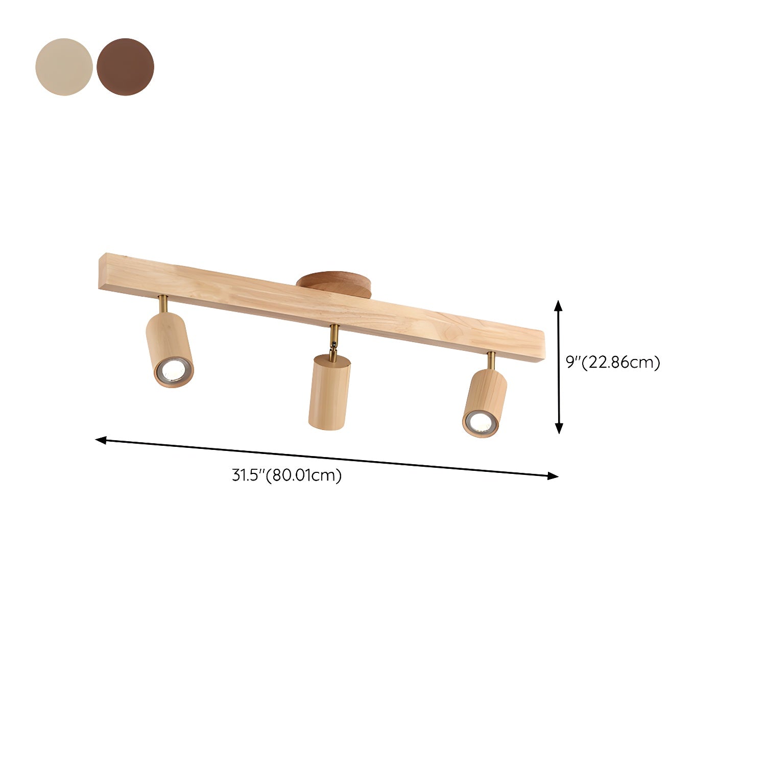 Natural Wood Beam Spotlight Light by FIFTH & BEAM — product view 23