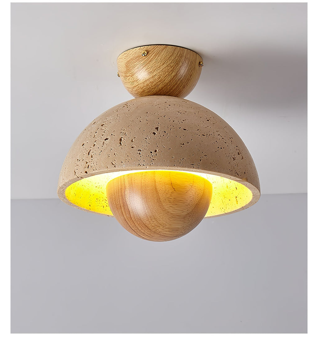 Nerio Travertine Ceiling Light by FIFTH & BEAM — product view 17