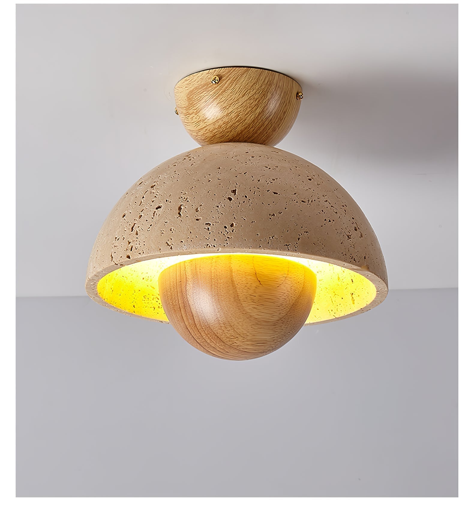 Nerio Travertine Ceiling Light by FIFTH & BEAM — product view 17