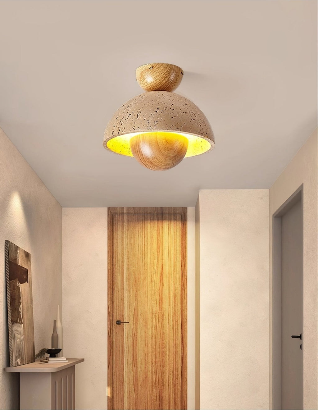 Nerio Travertine Ceiling Light by FIFTH & BEAM — product view 3
