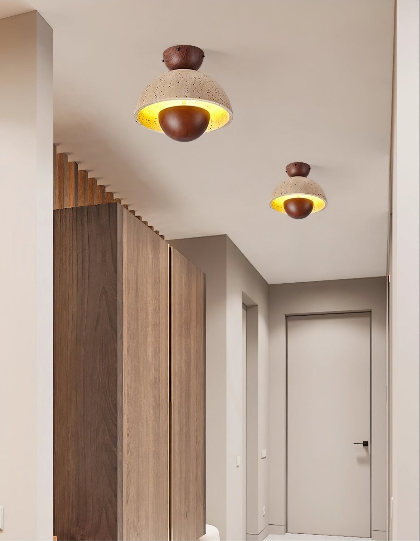 Nerio Travertine Ceiling Light by FIFTH & BEAM — product view 4