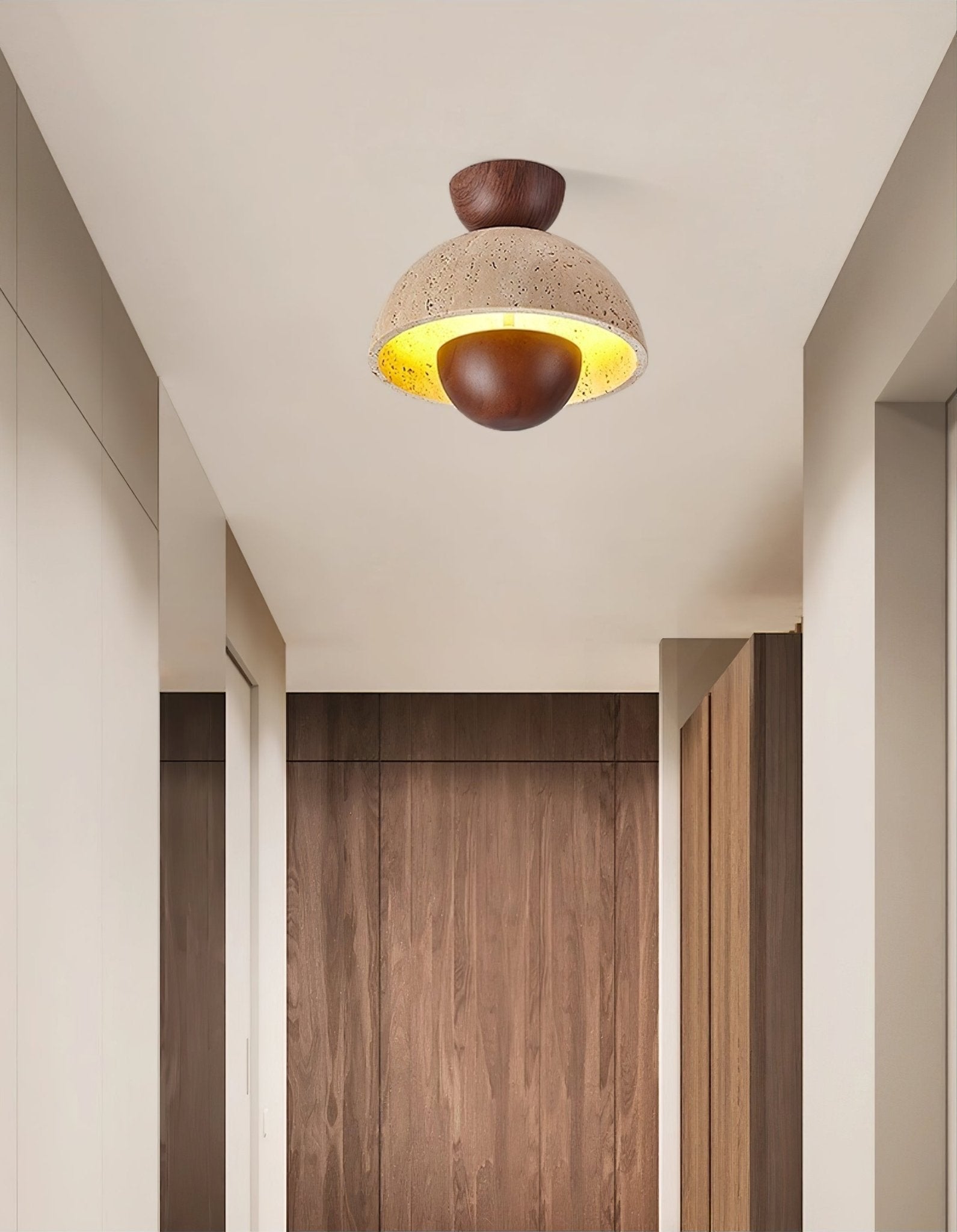 Nerio Travertine Ceiling Light by FIFTH & BEAM — product view 5